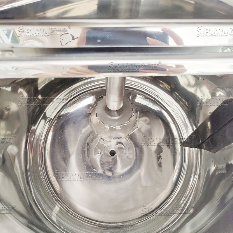 100L Hidraulik Mengangkat Homogenisasi Lotion Mixer Bawah Homogenizer Equipment untuk Krim Wajah