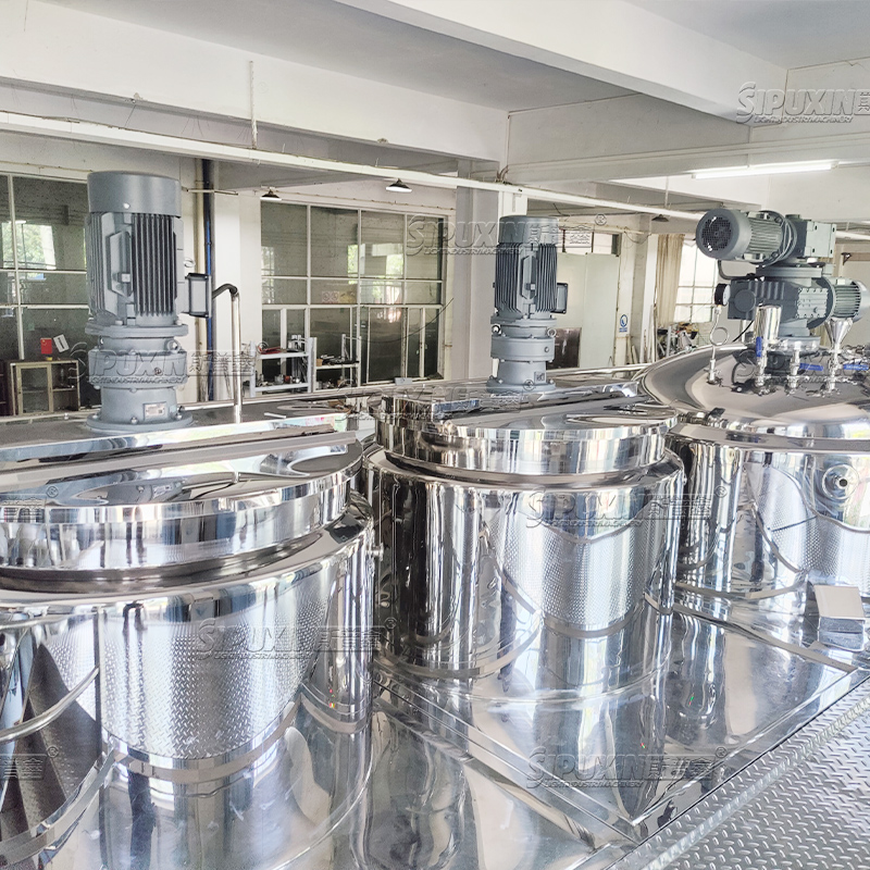 2000L Fixed Homogenizer Mesin Pencampur Kosmetik Mesin Pengemulsi Lotion Emulsi Homogenisasi Mesin