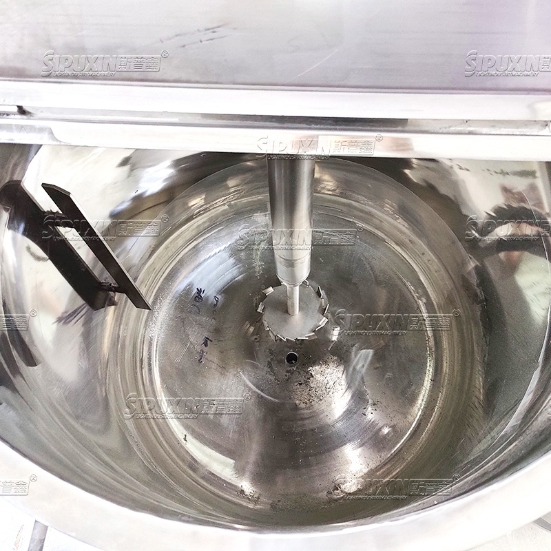500 Liiters vakum homogenisasi krim homogenisasi mixer vacuum pengemufan pengemulsi pengemulsi pemanasan listrik listrik untuk kosmetik