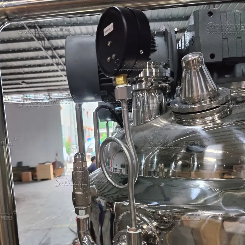 500L Kecepatan tinggi vakum pengemulsi homogenizer jaket ganda tangki reaktor mixer stainless steel