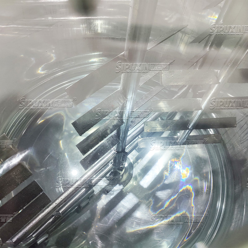 2T Peralatan Homogenizer Vakum Tetap 2T Untuk Krim Wajah Kapasitas Tinggi Mixer Mixer Stainless Steel Steel Cream Machine