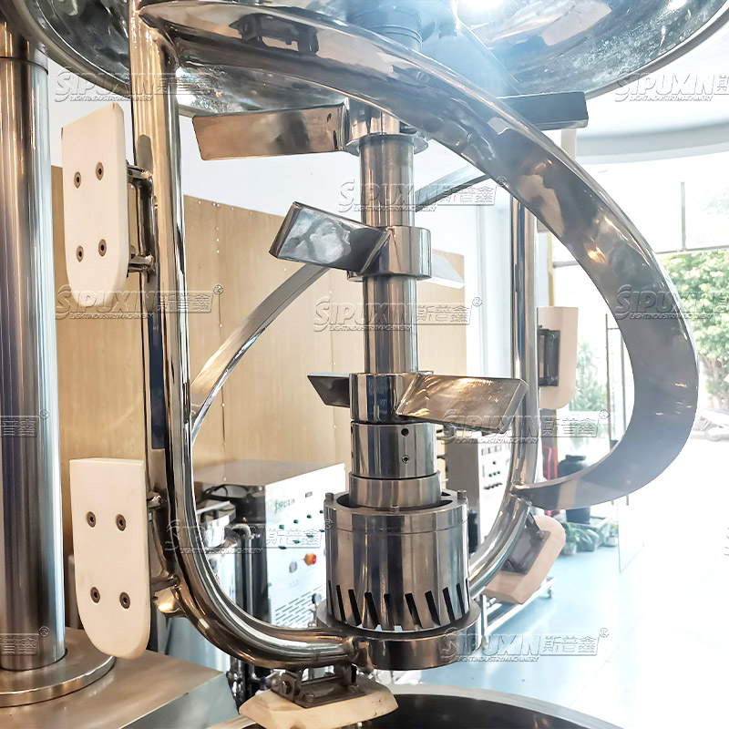 PLC Synchronous Hidraulic Lifting Vacuum Emulsifier Cosmetics Mixer Pemanasan Listrik Mesin Geser Tinggi Untuk Lotion