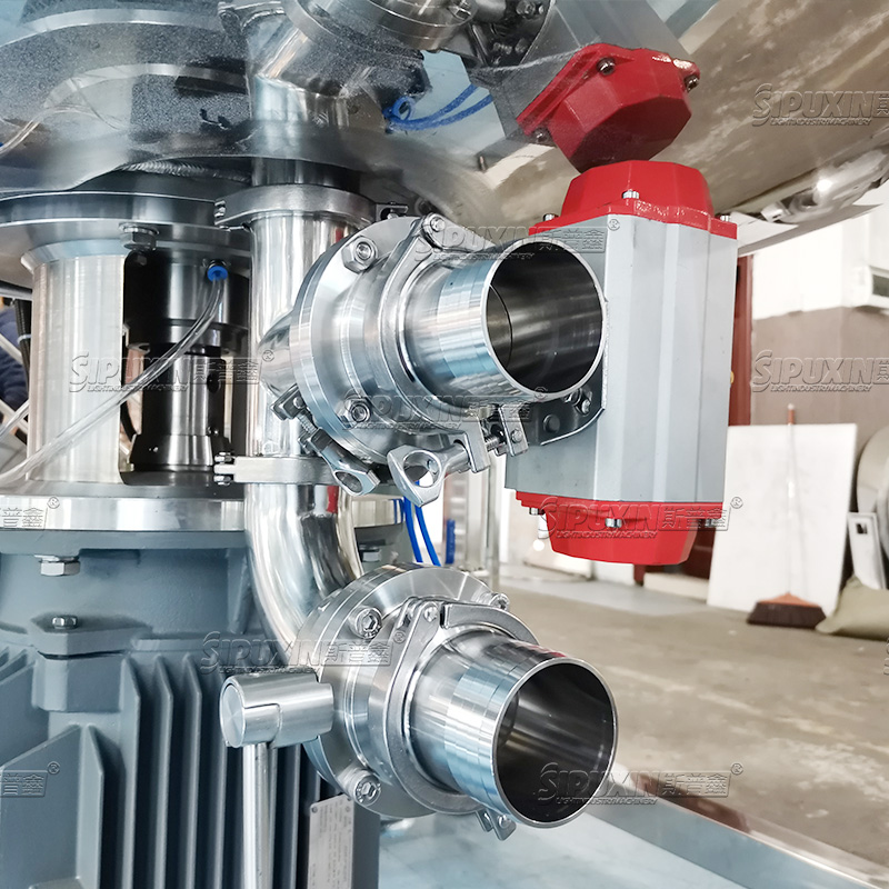 2T Peralatan Homogenizer Vakum Tetap 2T Untuk Krim Wajah Kapasitas Tinggi Mixer Mixer Stainless Steel Steel Cream Machine