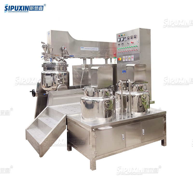 Sipuxin Commercial Chemical Homogenizer Vacuum Homogenisasi Pengemulsi Mixer Machine Tangki