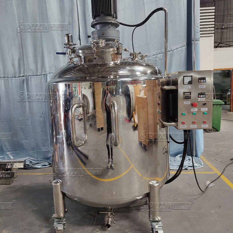 500L vakum pemanas pemanas tangki farmasi makanan kosmetik anti-bakteri tangki penyimpanan mesin mixer industri mixer