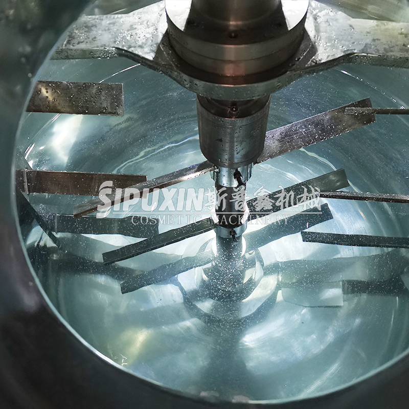 Peralatan Homogenizer Pemanas Uap untuk Krim Wajah 1 Ton Mixer Lotion Homogenzier Pengangkatan Hidraulik