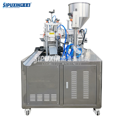 Krim tangan ultrasonik semi otomatis/tabir surya/pembersih wajah/mesin tabung plastik pengisian dan mesin penyegelan gigi