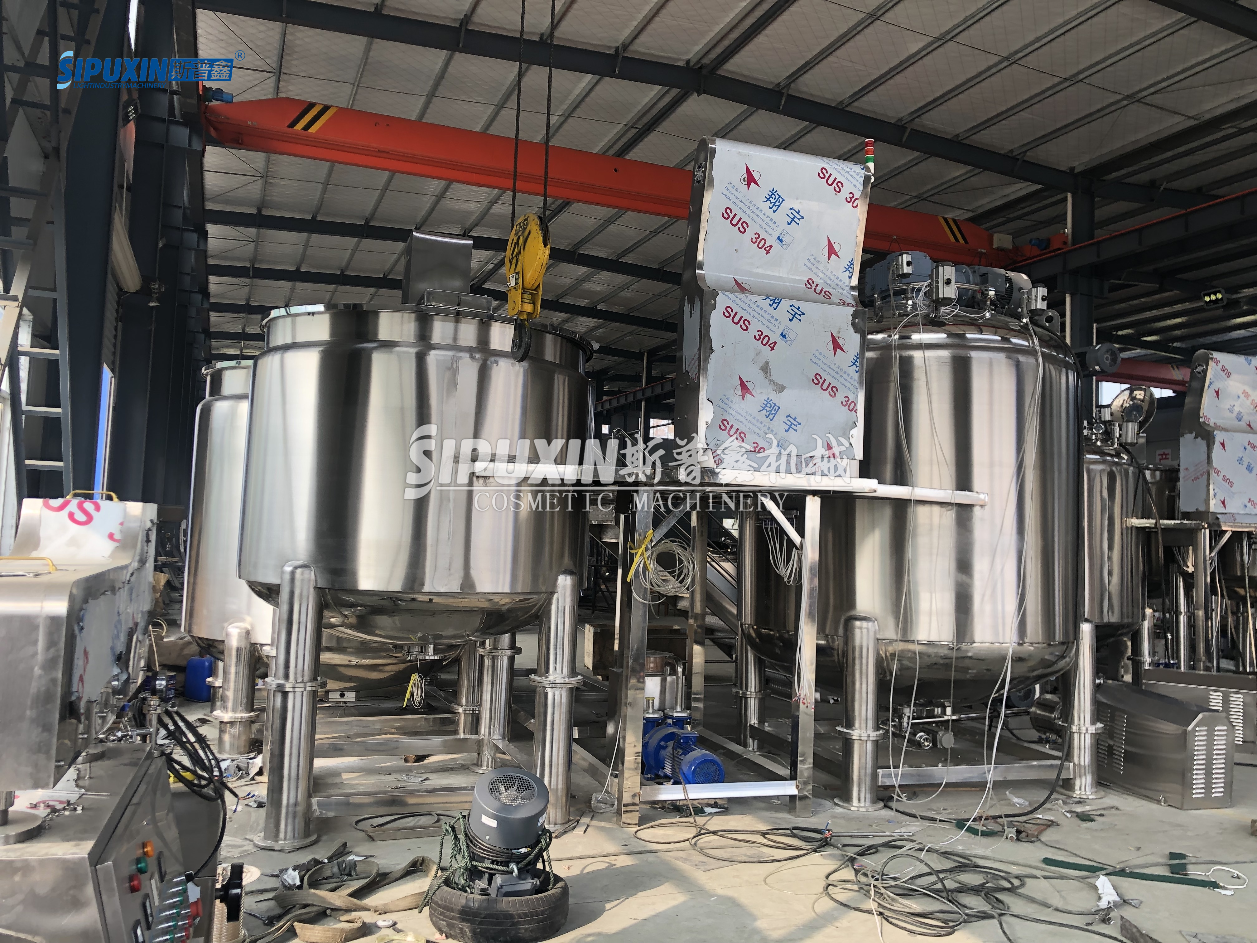 Sipuxin 8t Single Fase Pipeline Vacuum Homogenizing Emulsifier