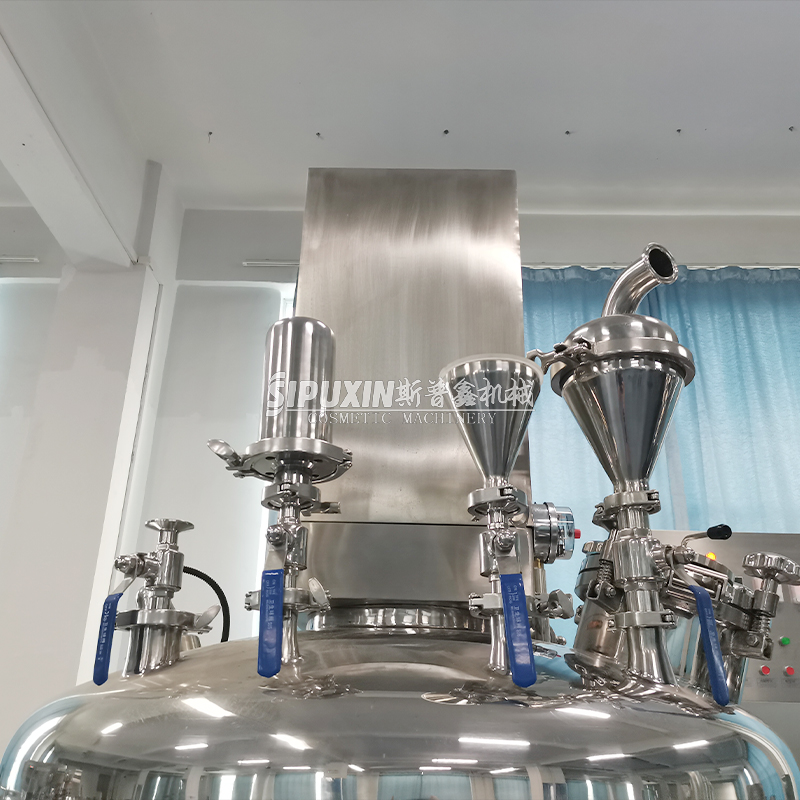 Stainless Steel Hydraulic Lifting Lotion Emulsifier 500L Homogenisasi Mesin Mixer Pengemulsi untuk Kosmetik