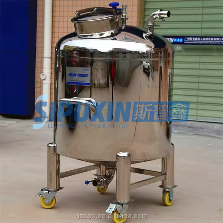 Sipuxin Disesuaikan 500 1000 liter untuk parfum alkohol stainless steel pencampuran tangki penyimpanan