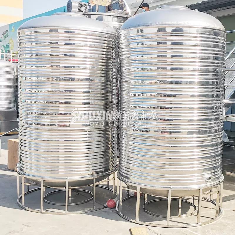 SPX Tangki Penyimpanan Air Kapasitas Besar 304 Tangki Air Stainless Steel Vessel Cair untuk Bahan Kimia