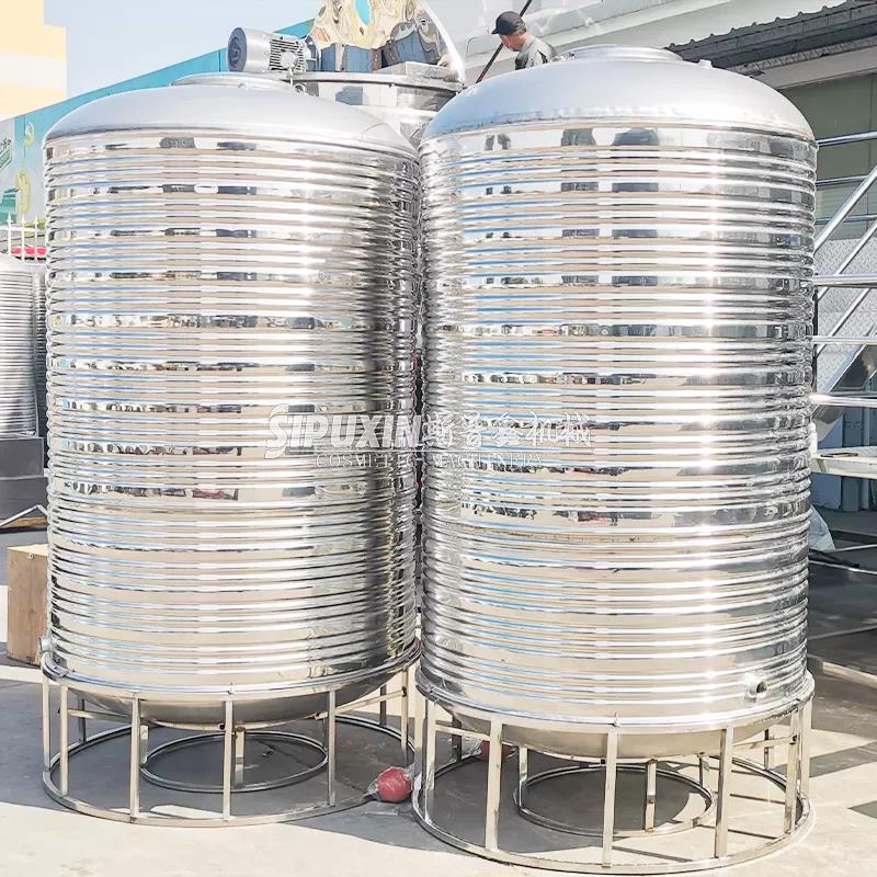 SPX Tangki Penyimpanan Air Kapasitas Besar 304 Tangki Air Stainless Steel Vessel Cair untuk Bahan Kimia