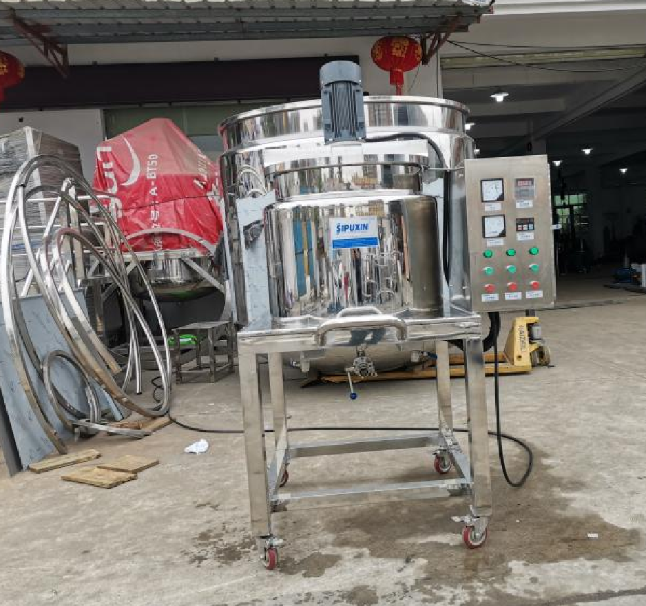 Penjualan panas 150L Shampo Bergerak Lem Mixer Mesin Pembuat Cairan Kimia untuk Produk Kosmetik