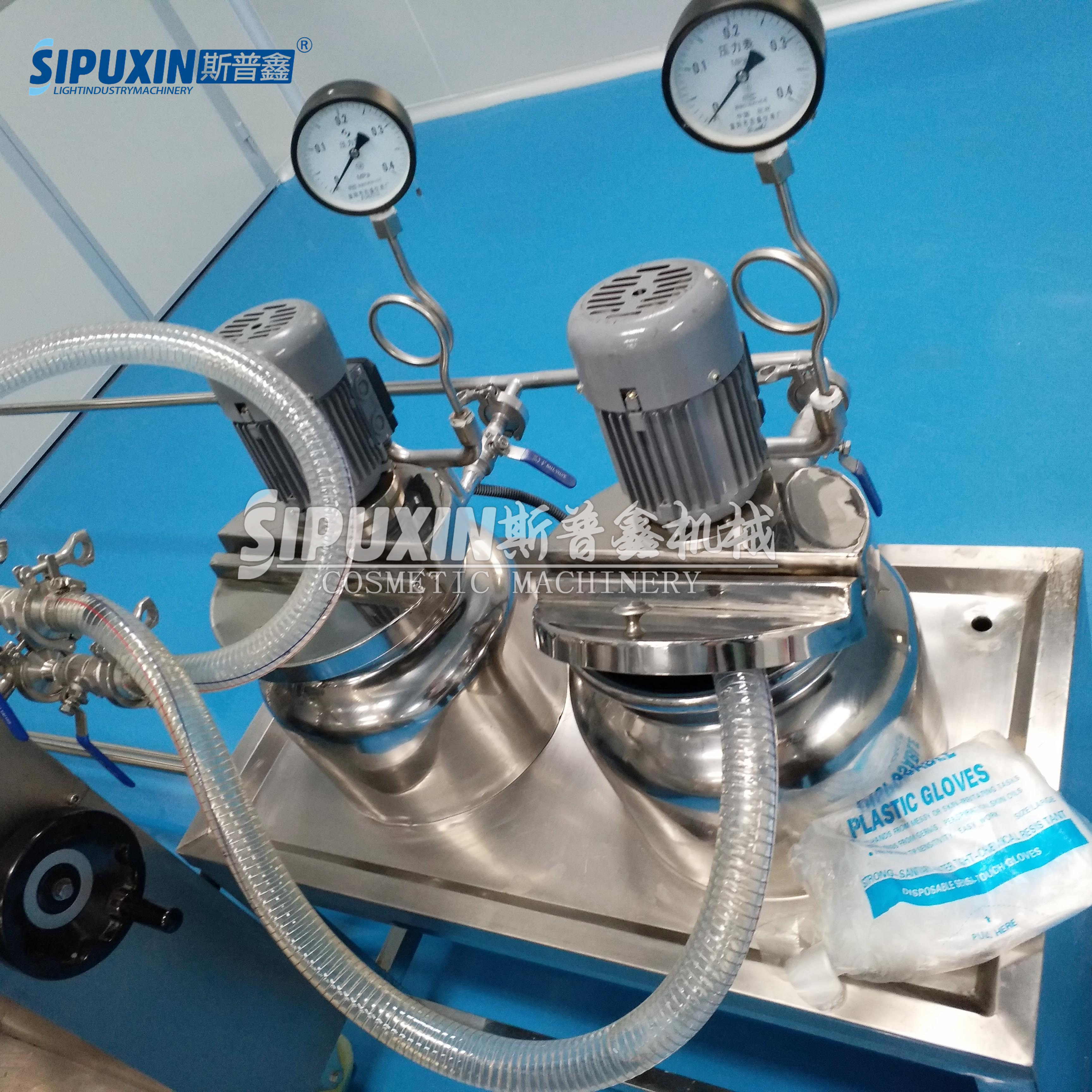 Homogenizer pengemulsi vakum spx 5l dengan sakelar pers untuk bahan kimia