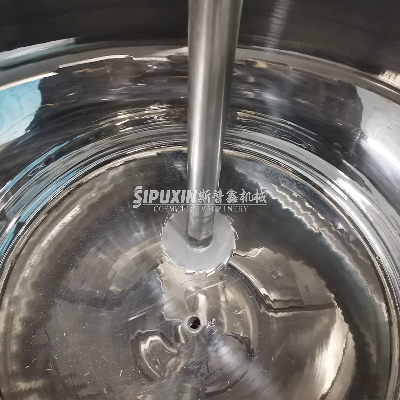 Stainless Steel Hydraulic Lifting Lotion Emulsifier 500L Homogenisasi Mesin Mixer Pengemulsi untuk Kosmetik