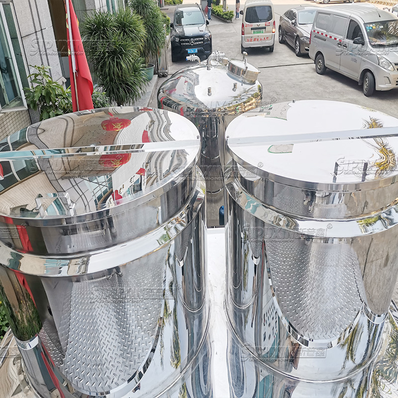 GMP Standar Stainless Steel Mixing Tanks Homogenizer Mixer Kosmetik Pengaduk untuk Acphal Fire Liquid