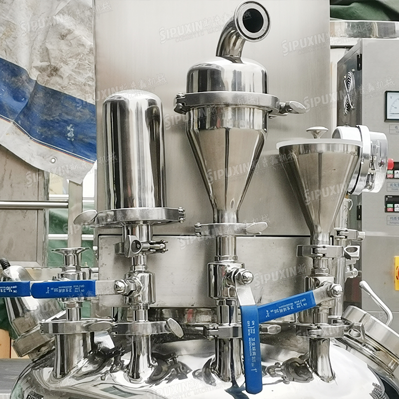 Mixer pengemulsi vakum stainless steel untuk mixer lotion homogenisasi homogenisasi 100 liter kosmetik 100 liter 