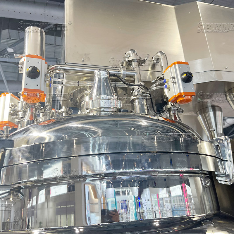 300L pemanas listrik vakum emulsifikasi mixer untuk krim homogenizer lotion ming tangki