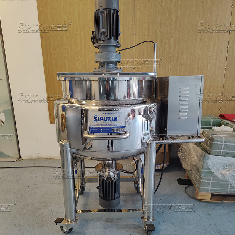 200L Mesin Tangki Mixer Pemanas Listrik Untuk Peanut Butter Tahini Preteser Tahini