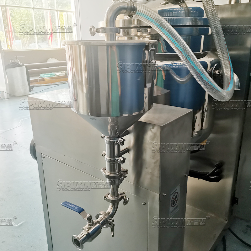 SPX-100L Hidraulik Pengangkatan Homogenizer Pengemulsi Krim Homogenizer Mesin Pembuat Kosmetik Dengan Kondensor