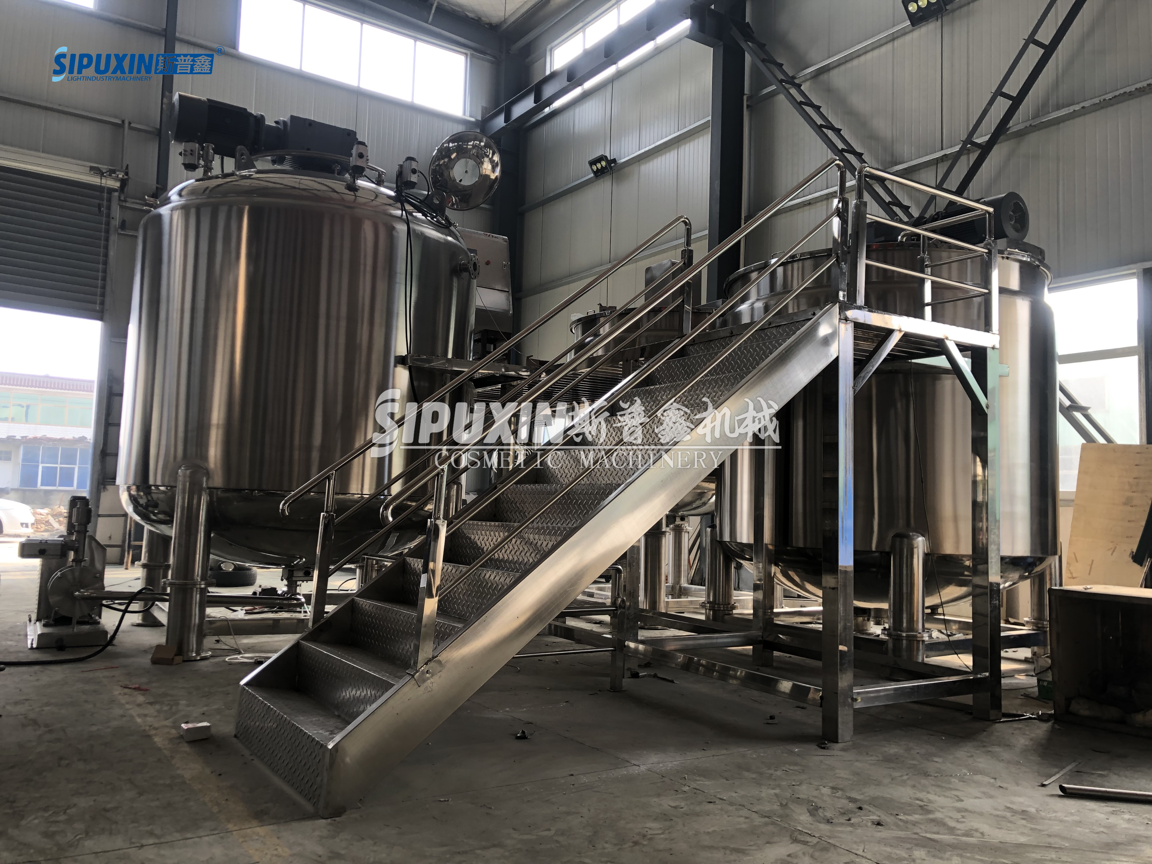 Sipuxin 8t Single Fase Pipeline Vacuum Homogenizing Emulsifier