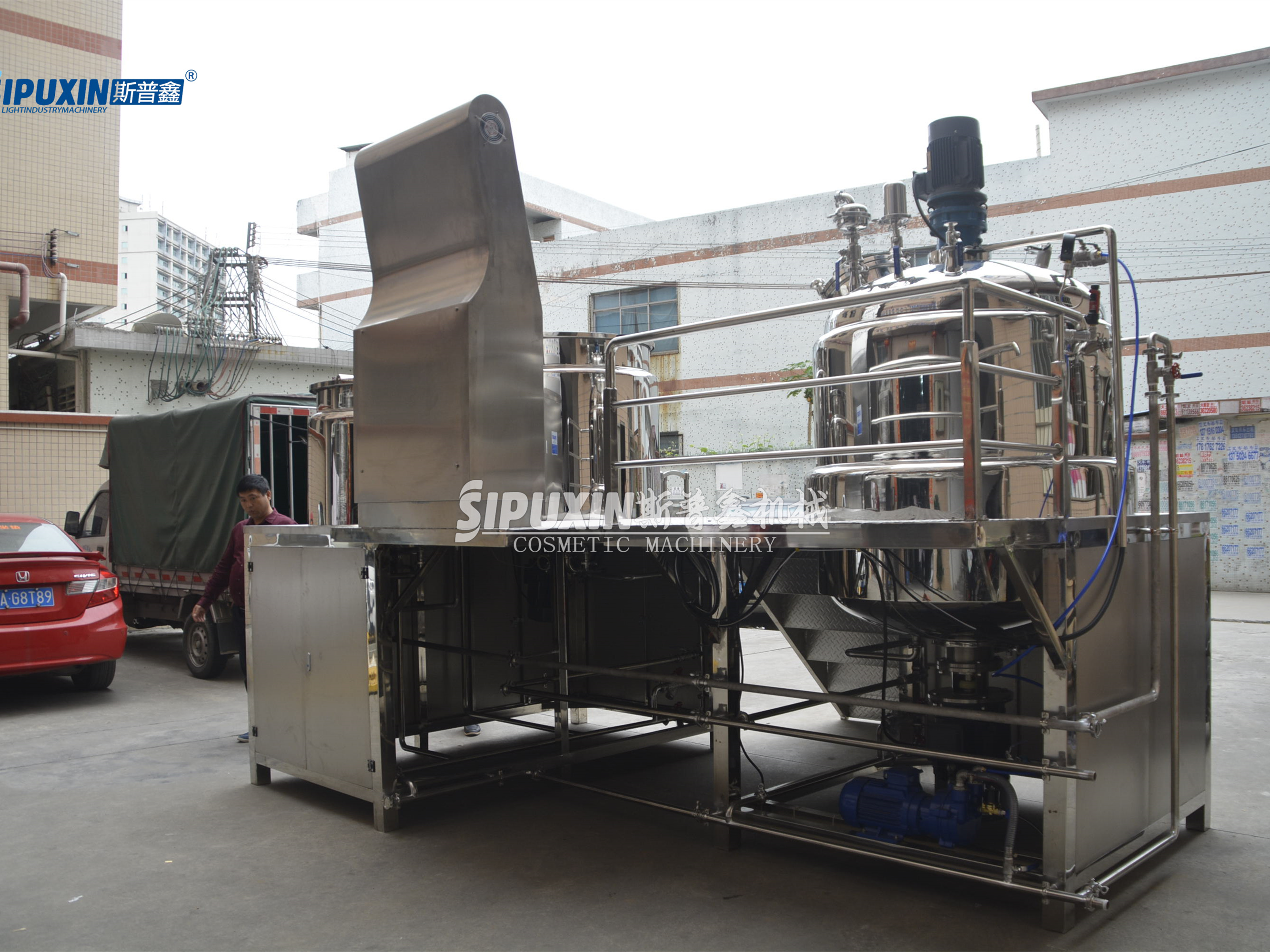 1000L Loop Outer Wrapping Mesin Emulsi Homogen untuk Krim 