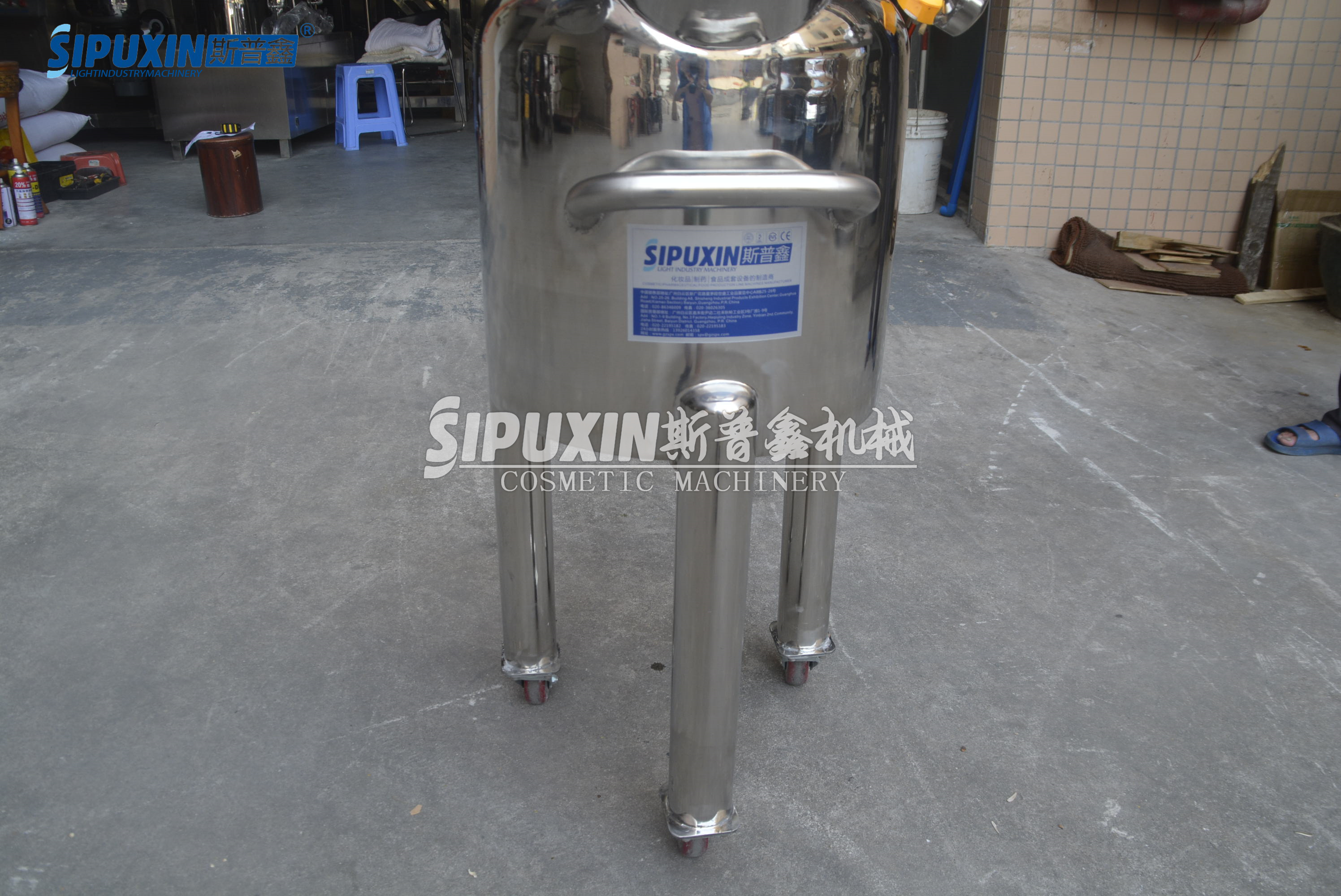 50L Lapisan Single Lapisan Vakum Agitator Pot Dengan Disperser 