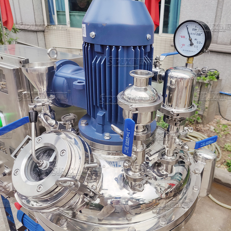 Tipe baru lebih aman kapasitas kecil-tahan ledakan-ledakan vakum vakum homogenisasi mesin mixer mixer lotion pengemulsi mixer