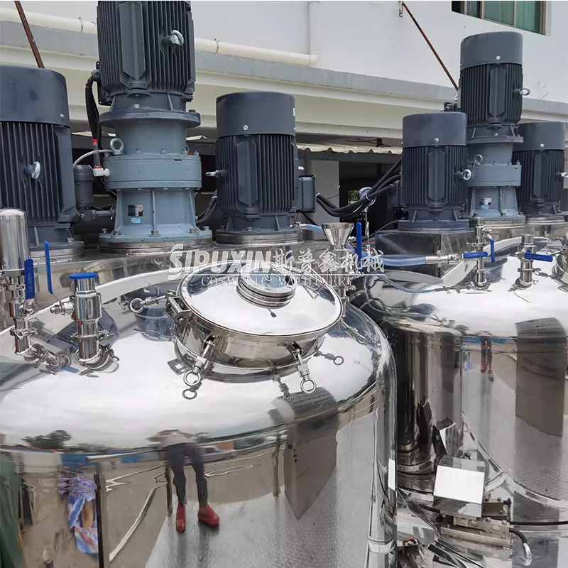 SPX Vacuum Homogenizer Mixer Face Cream Cream Vacuum Emulsifying Mesin Creamer Mixer Creams Mixer