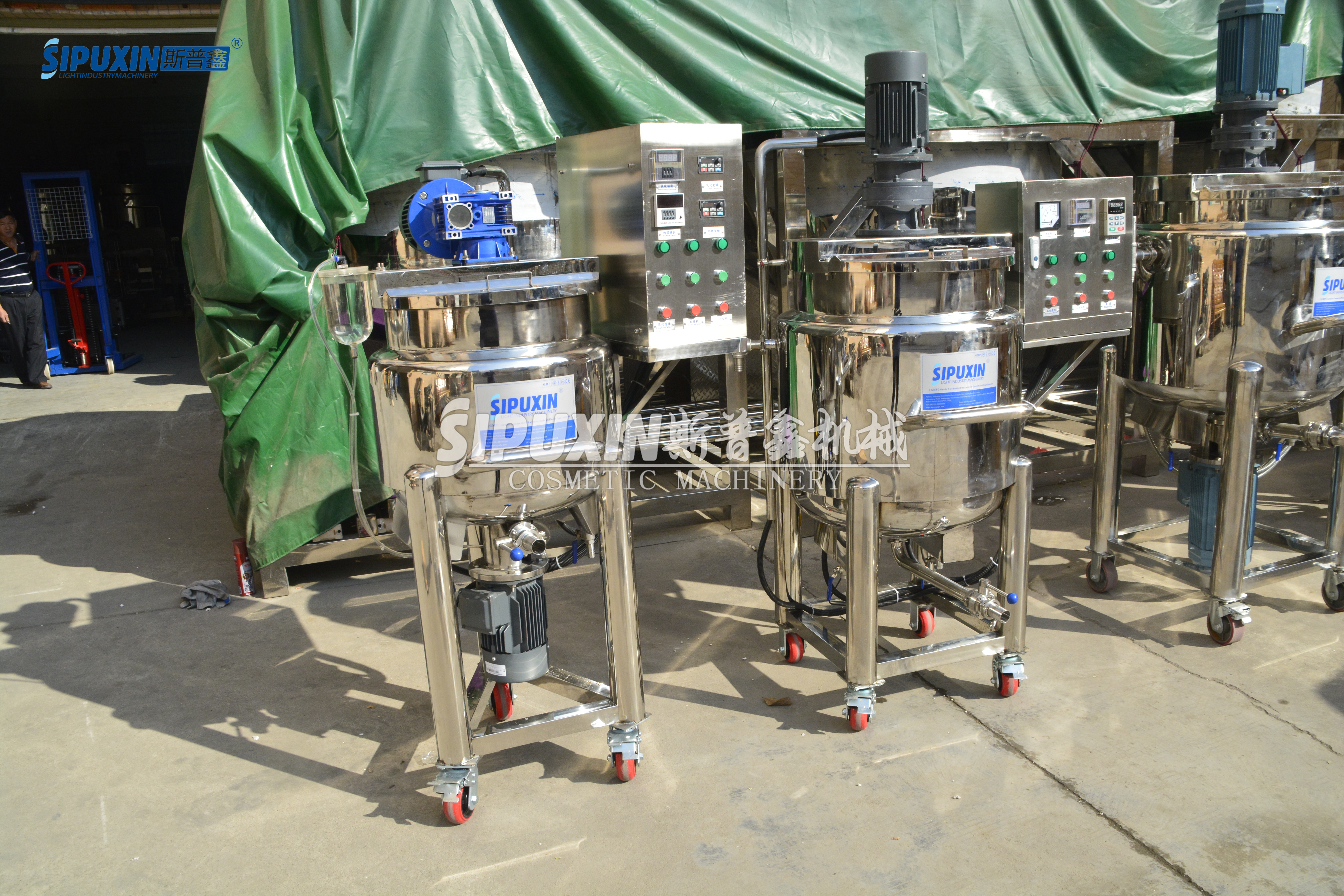 SPX 200L Mixer Industri Cairan dengan Motor Bahan Ledakan ABB