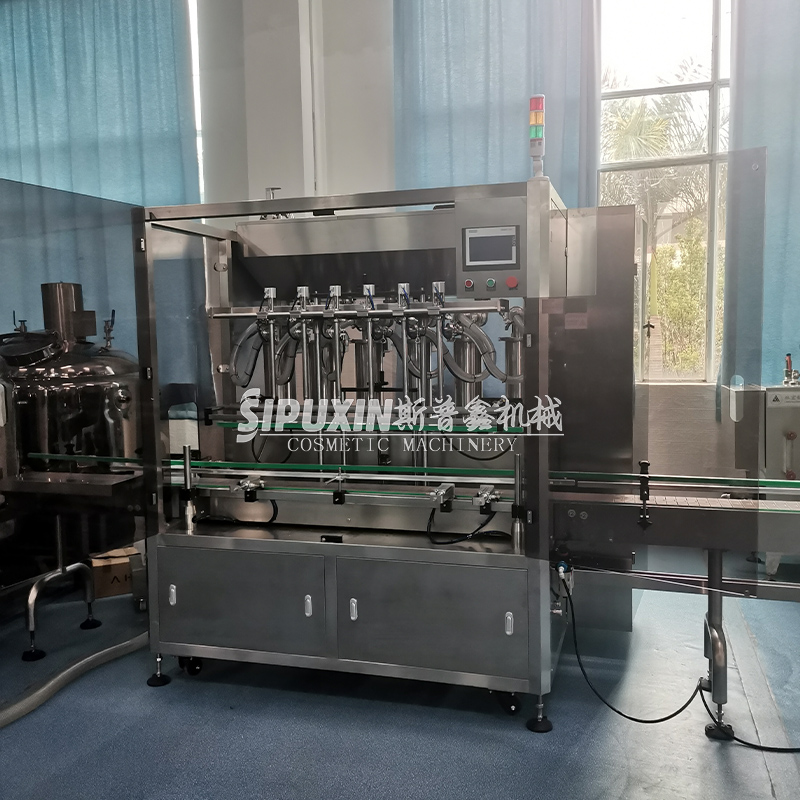 6- Nozzzle Automatic Liquid Filling Machine dengan perangkat penutup untuk deterjen dan alkohol