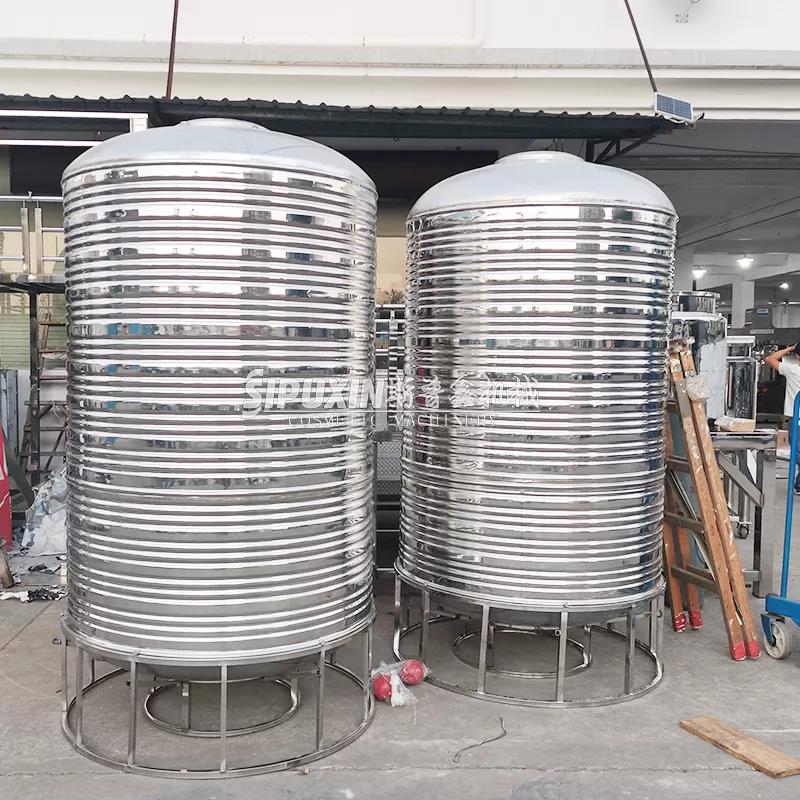 SPX Tangki Penyimpanan Air Kapasitas Besar 304 Tangki Air Stainless Steel Vessel Cair untuk Bahan Kimia