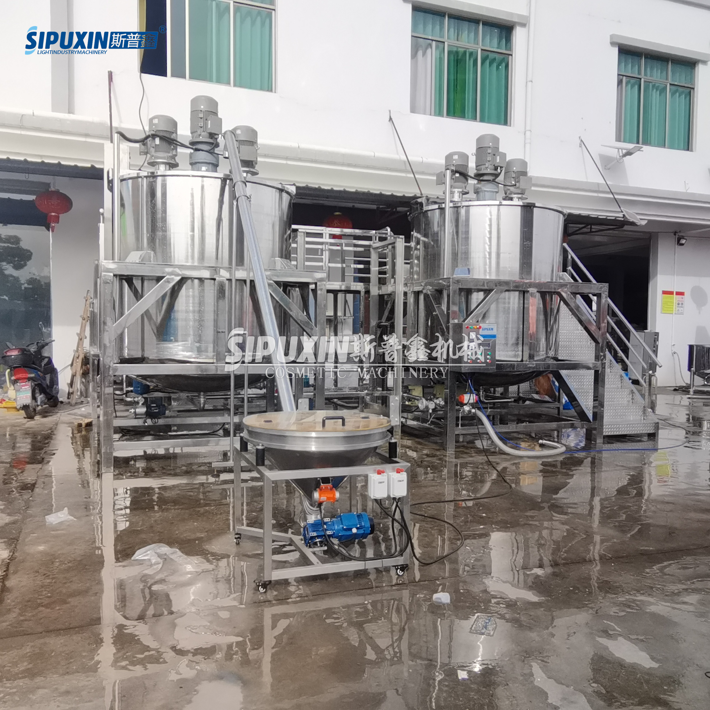 SPX 6000L Monolayer Peralatan Pencampur Industri dengan 3 Motor