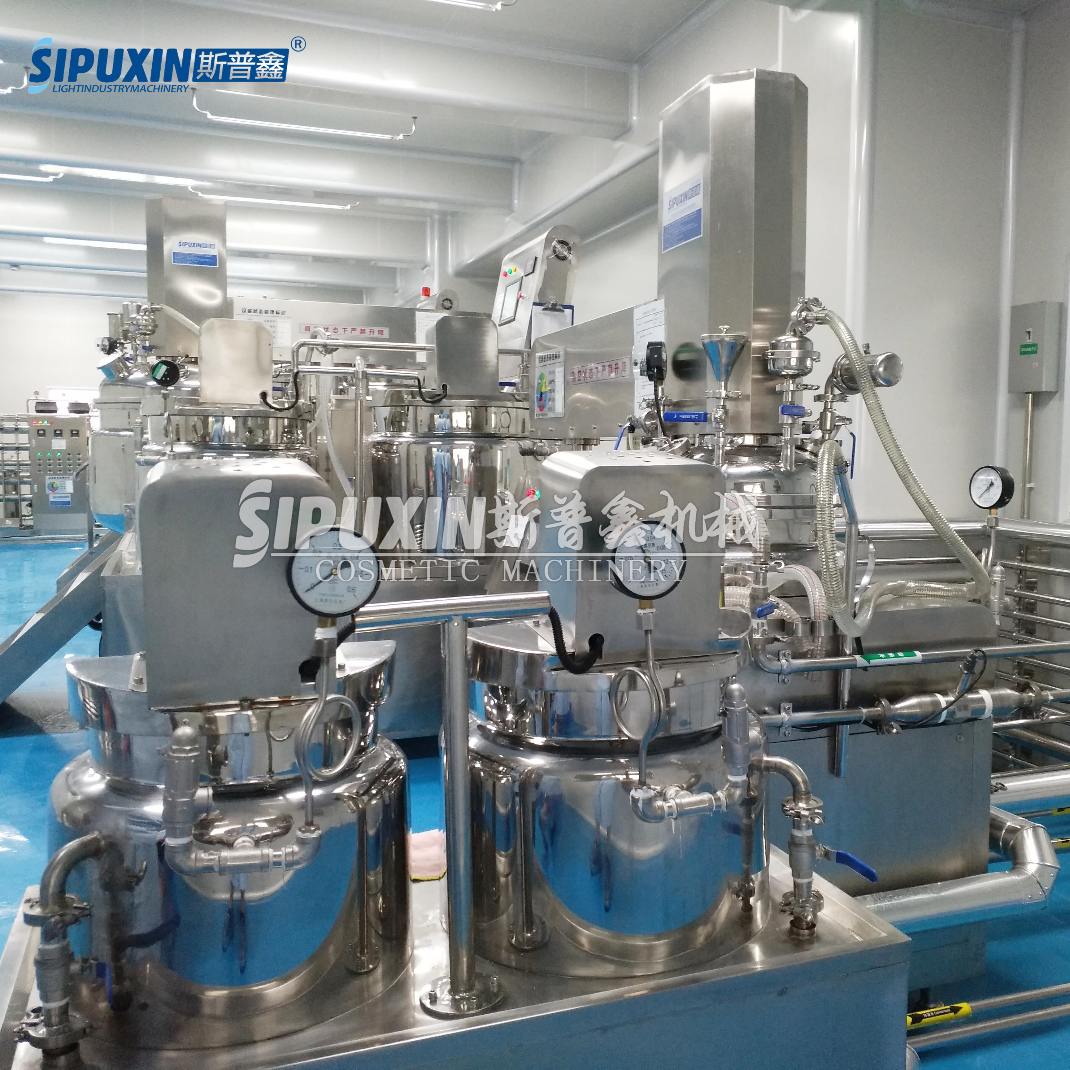 Homogenizer pengemulsi vakum spx 5l dengan sakelar pers untuk bahan kimia