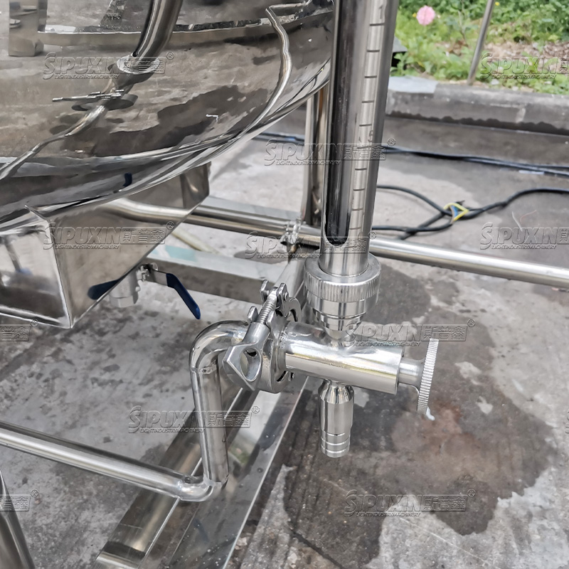 GMP Standar Stainless Steel Mixing Tanks Homogenizer Mixer Kosmetik Pengaduk untuk Acphal Fire Liquid